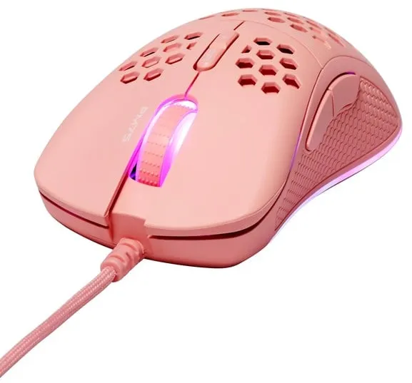 Deltaco PM75 Ultralight - Gaming-mus - 7 knappar - Rosa